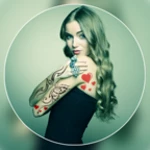 color tattoos on photo android application logo